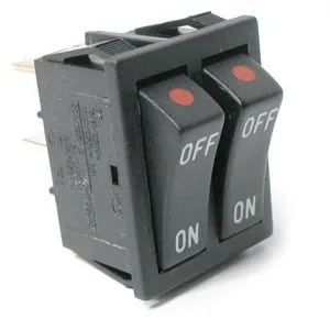 ADD - Double Rocker Switch - S.P.S.T - On/Off - 125 V - 20 A - 4 Pins # T120-55-B2