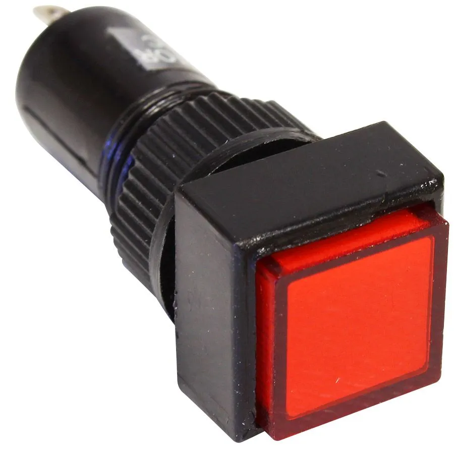ADD - Square Indicator Light - 220 V AC - Red 
