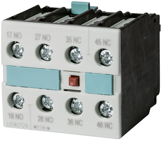 Siemens - Auxiliary switch block, 22 U, 2 NO + 2 NC, EN 50005 screw terminal, Size S0 ... S12
