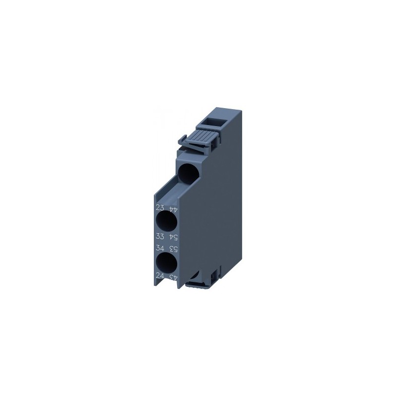 Siemens - Auxiliary switch lateral, 2 NO Current path 1 NO, 1 NO for 3RH and 3RT screw terminal R: 23/24, 33/34 L: 43/44, 53/54