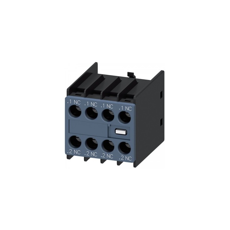 Siemens - Auxiliary switch on the front, 4 NC Current path 1 NC, 1 NC, 1 NC, 1 NC for 3RH and 3RT screw terminal .1/.2, .1/.2, .1/.2, .1/.2