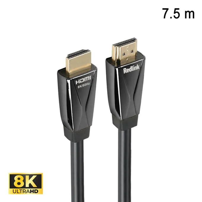 Redlink - 8K 48 Gbps HDMI 2.1 Male to Male Cable - 7.5 m # ZG-8KM01/7.5M