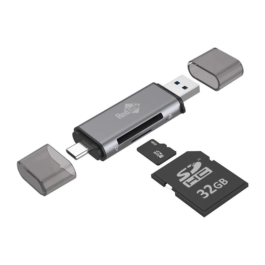 Redlink - SD and Micro SD Memory Card Reader - USB-C / USB-A # OT-CR531G